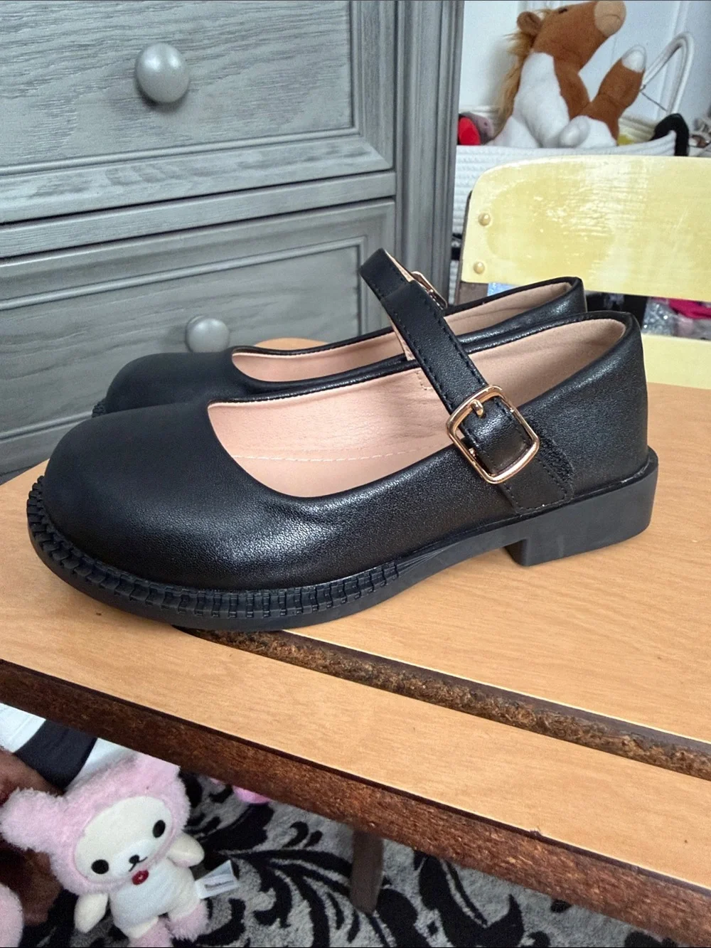Kids Black Mary Jane School Shoes